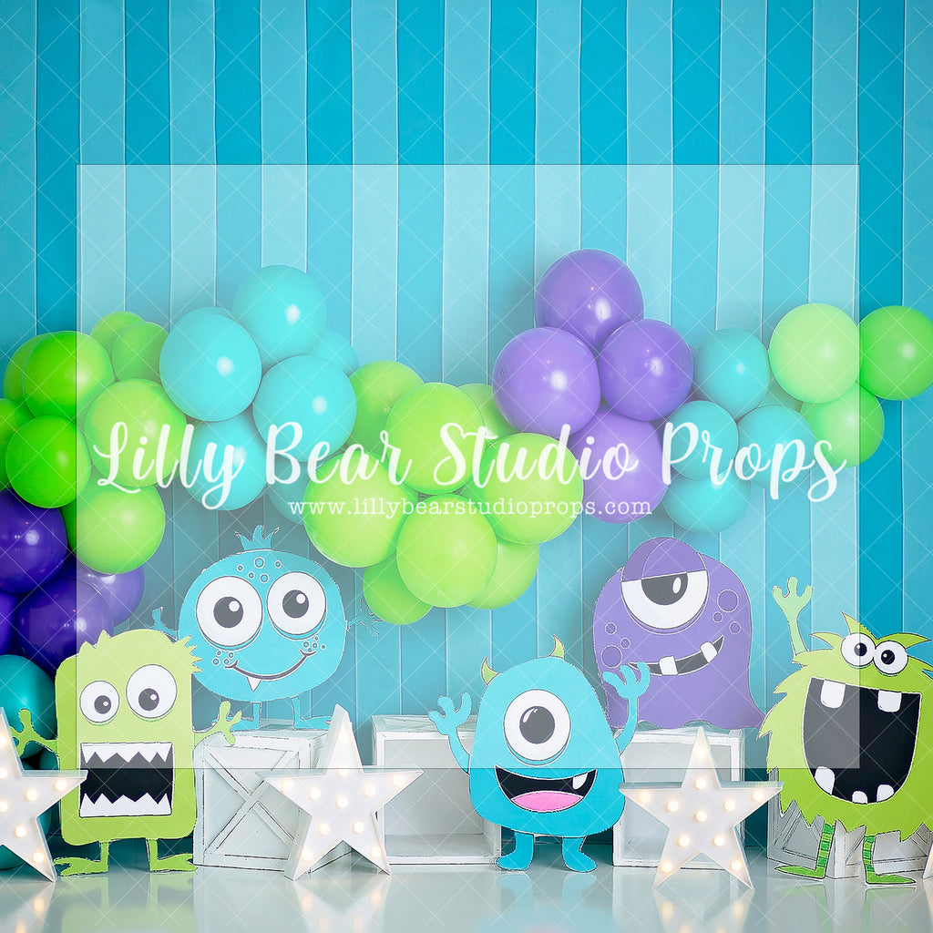My Monster Pals - Lilly Bear Studio Props, green blue purple, Mike Wazowski, monster inc, Monsters, monsters inc, Sullivan, sully and mike, Wrinkle Free Fabric
