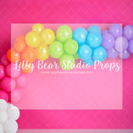 Pink Birthday Bash Balloons - Lilly Bear Studio Props, colourful, colourful rainbow, colourful raindrops, confetti, confetti balloons, Fabric, heart, hearts, mexican, mexican holiday, mexico, pinata, piniata, pink, pink and blue, pink balloon, pink balloon garland, pink burst, pink curtain, rainbow garland, rainbows, Wrinkle Free Fabric