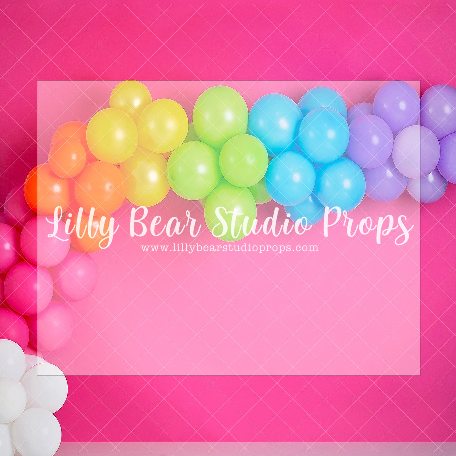 Pink Birthday Bash Balloons - Lilly Bear Studio Props, colourful, colourful rainbow, colourful raindrops, confetti, confetti balloons, Fabric, heart, hearts, mexican, mexican holiday, mexico, pinata, piniata, pink, pink and blue, pink balloon, pink balloon garland, pink burst, pink curtain, rainbow garland, rainbows, Wrinkle Free Fabric