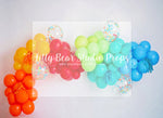 Balloon Garland Surprise - Lilly Bear Studio Props, balloon rainbow, colourful rainbow, colours of the rainbow, rainbow, rainbow baby, rainbow balloon, rainbow balloons, rainbow garland, rainbow wall