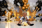 King Biggie - Lilly Bear Studio Props, baby boss, black & gold, boss, boss baby, bow tie, crown, dj, FABRICS, gold and black, grey and blue, mister, mister one, mr.heartbreaker, mr.onederful, one-derful