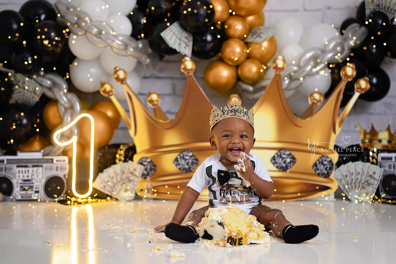 King Biggie - Lilly Bear Studio Props, baby boss, black & gold, boss, boss baby, bow tie, crown, dj, FABRICS, gold and black, grey and blue, mister, mister one, mr.heartbreaker, mr.onederful, one-derful
