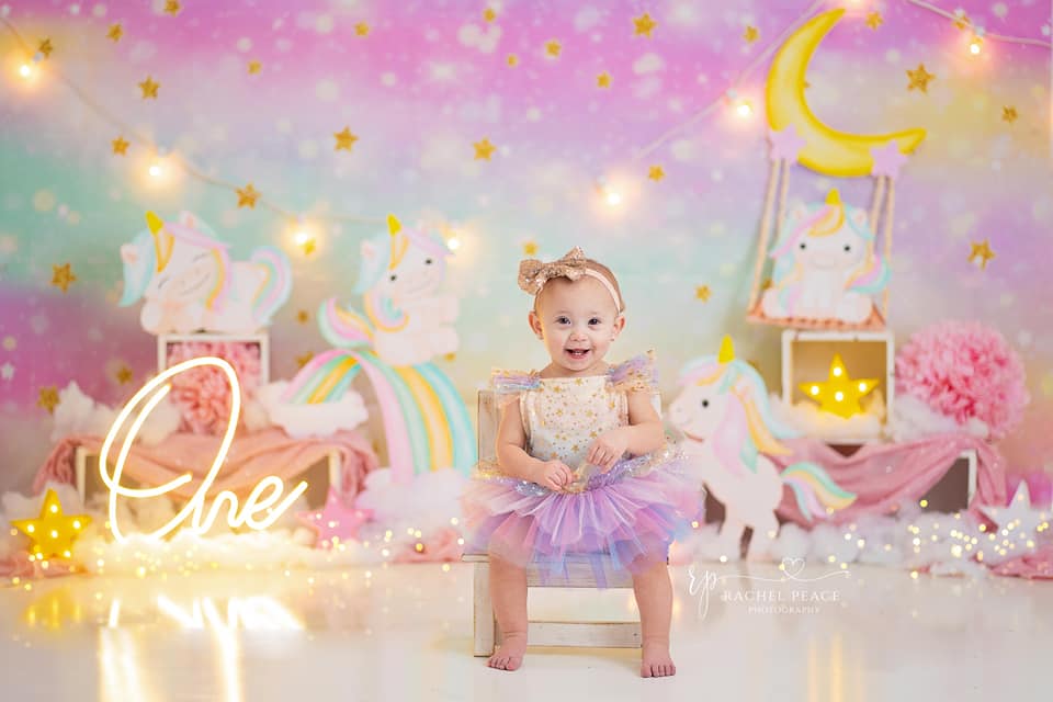 Unicorn Friends - Lilly Bear Studio Props, Fabric, glitter, little princess, pink, pink and silver, pink gold and teal, pink purple teal, pretty little princess, pretty princess, princess, princess cake smash, princess castle, princess party, princess wall, princesses, purple teal, teal, unicorn land, Wrinkle Free Fabric