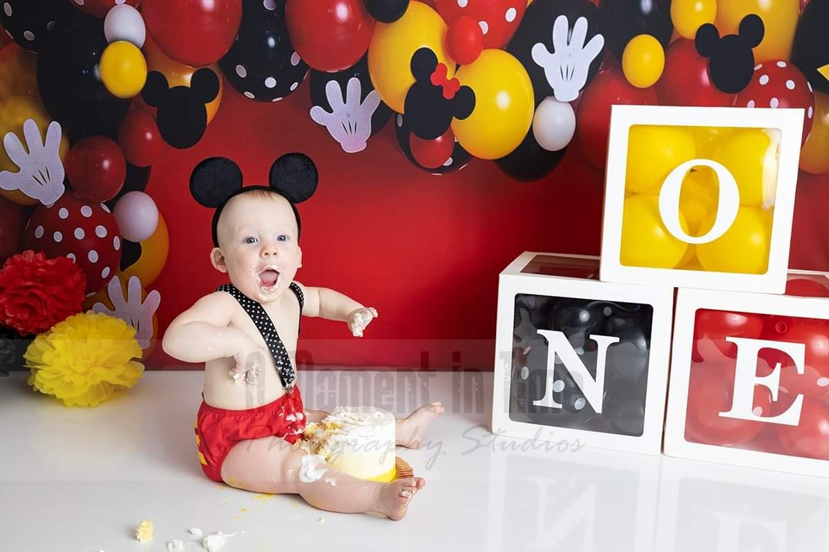 A Clubhouse Party - Lilly Bear Studio Props, clubhouse, Fabric, girls, mickey, mickey mouse, mickey mouse balloons, mickey mouse clubhouse, mickey mouse head, minnie mouse, miska mouska mickey mouse, Wrinkle Free Fabric