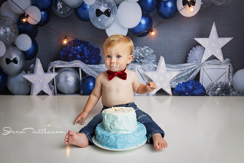 A Gentlemans Party - Lilly Bear Studio Props, baby boss, boss, boss baby, bow tie, grey and blue, mister, mister one, mr.heartbreaker, mr.onederful, navy blue, one-derful, silver, silver and blue, stars