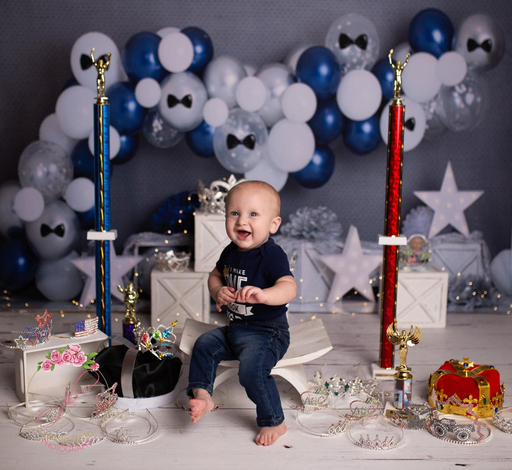 A Gentlemans Party - Lilly Bear Studio Props, baby boss, boss, boss baby, bow tie, grey and blue, mister, mister one, mr.heartbreaker, mr.onederful, navy blue, one-derful, silver, silver and blue, stars