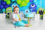 My Monster Pals - Lilly Bear Studio Props, green blue purple, Mike Wazowski, monster inc, Monsters, monsters inc, Sullivan, sully and mike, Wrinkle Free Fabric