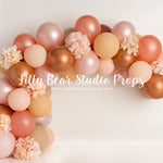 Peachy Balloons - Lilly Bear Studio Props, arrows, balloon, balloon chic, balloon garland, balloons, boho chic, cake smash, FABRICS, flowers, girl, metallic balloon, pastel, pink, pretty cake smash, rainbow, rainbow flowers, scandi, scandinavian, Scandinavian rainbow, scandinavian rainbow garland, spring scandinavian