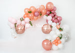 Peachy Rose Balloon Garland - Lilly Bear Studio Props, balloon, balloon arch, balloon chic, balloon flowers, balloon garland, metallic rose gold, pink and rose gold, pink white and rose gold, rose gold, rose gold balloons, rose gold flower