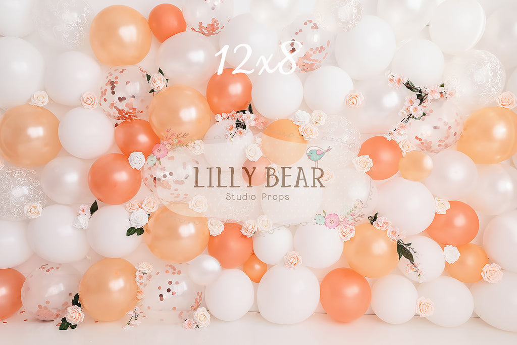 Peachy Keen by Meagan Paige Photography sold by Lilly Bear Studio Props, balloon wall - balloons - birthday - FABRICS