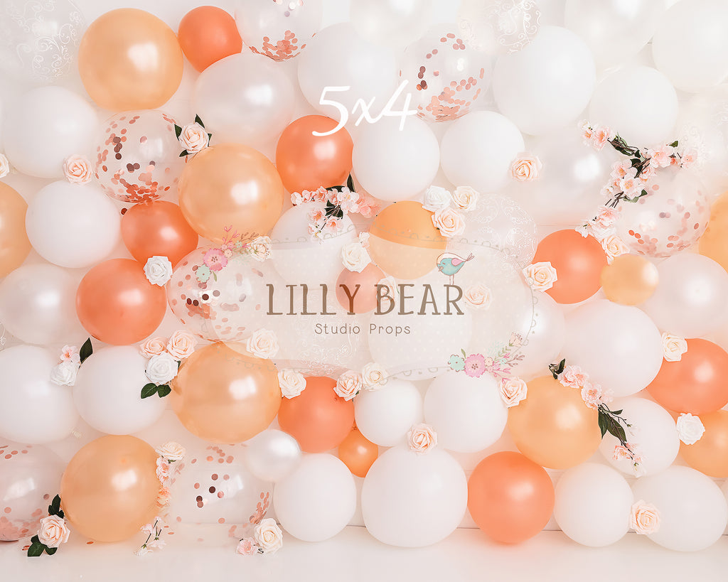 Peachy Keen by Meagan Paige Photography sold by Lilly Bear Studio Props, balloon wall - balloons - birthday - FABRICS