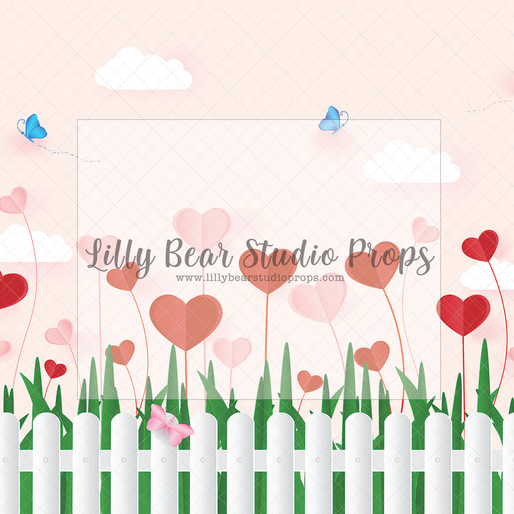 Picket Fence Heart Flowers - Lilly Bear Studio Props, all my heart, balloon hearts, be still my heart, candy hearts, cupid, FABRICS, girl, girls, heart, heart flowers, heart love, heart of gold, hearts, hearts and arrows, hearts bokeh, i love you, love, love is in the air, love shop, love wall, pastel hearts, pattern hearts, pink, pink balloon heart, pink heart, pink heart wall, pink hearts, valentine, valentines, valentines day