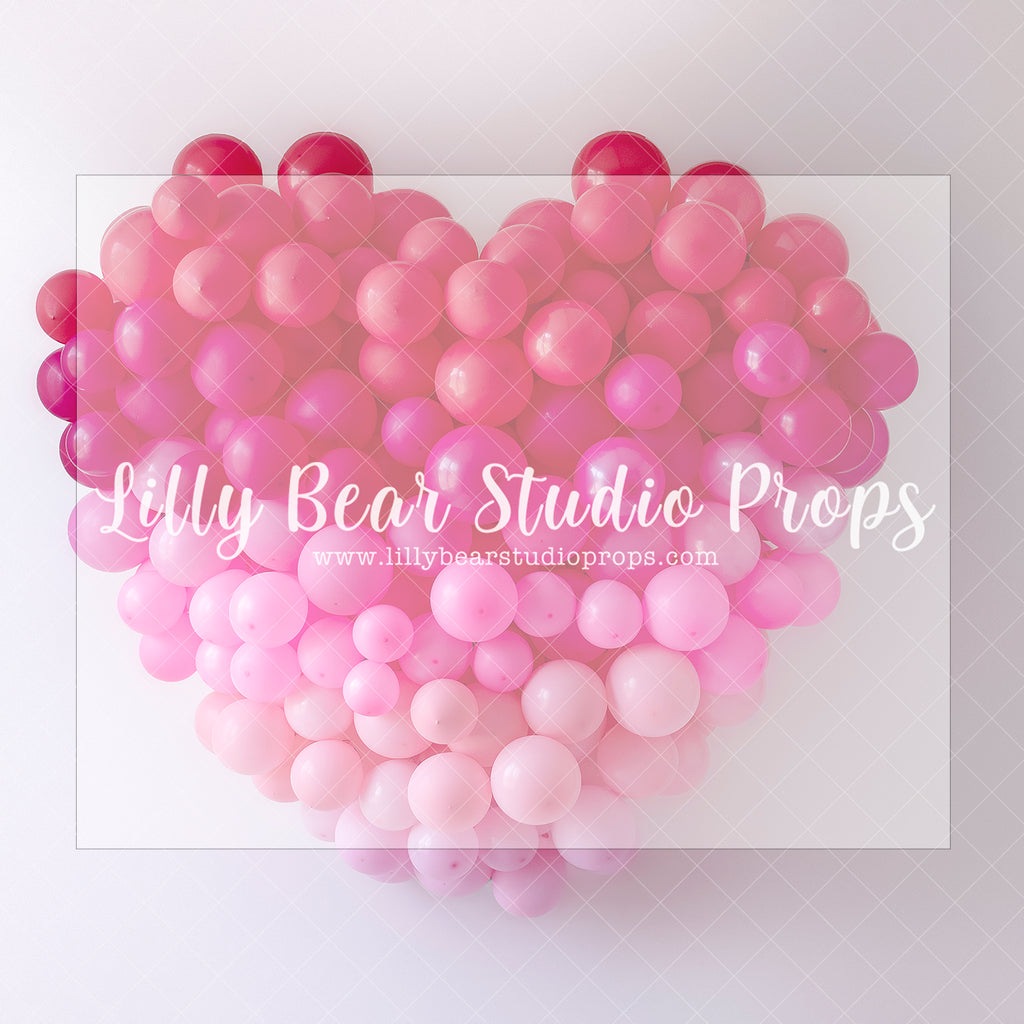 Pink Balloon Love - Lilly Bear Studio Props, balloon flowers, balloon wall, balloons and flowers, blooming flowers, cake smash, floral pink, flower garden, flowers, gold balloons, heart balloon, hearts, ombre, ombre heart, pastel, pink and gold balloons, pink and white, pink and white balloons, pink balloons, pink floral, pink flower, pink flowers, pink hearts, pink white and gold, spring flowers, valentine's, valentine's day, white balloons