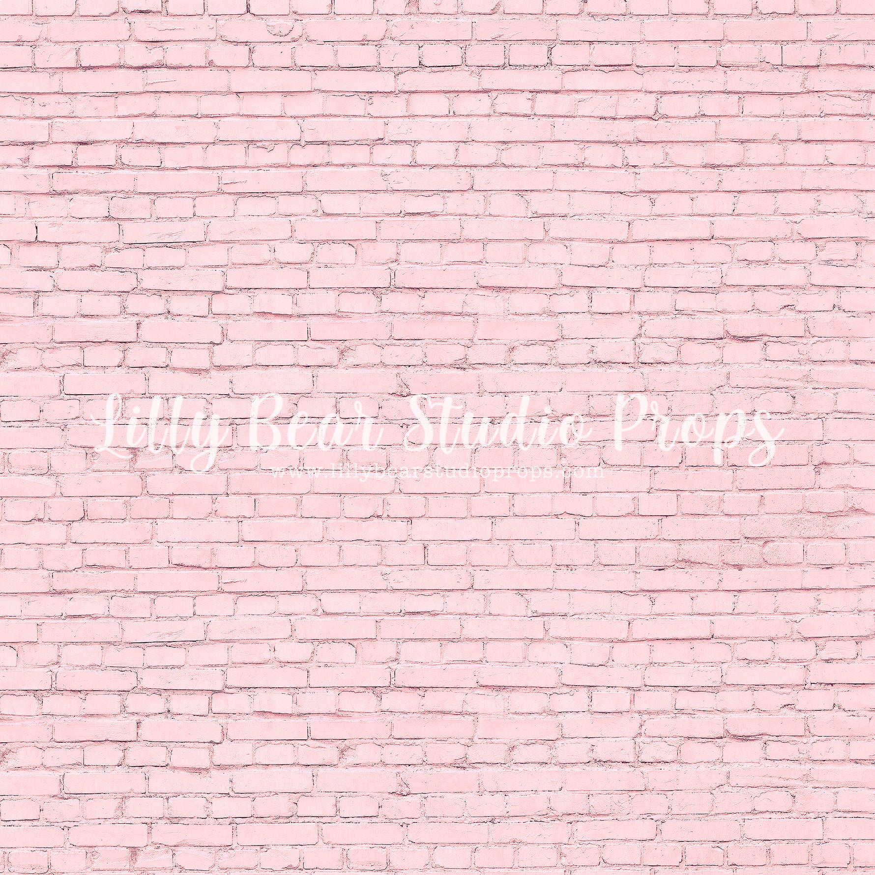 Pink Brick Wall by Lilly Bear Studio Props sold by Lilly Bear Studio Props, brick - FABRICS - girl - girls - pink - val