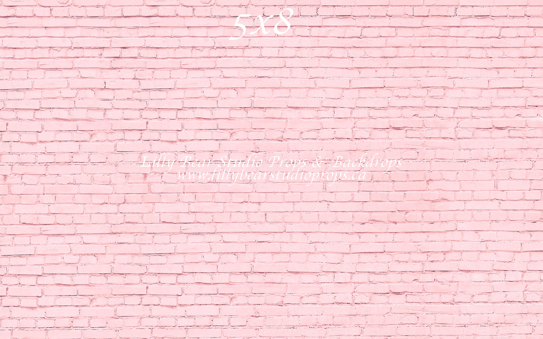 Pink Brick Wall by Lilly Bear Studio Props sold by Lilly Bear Studio Props, brick - FABRICS - girl - girls - pink - val