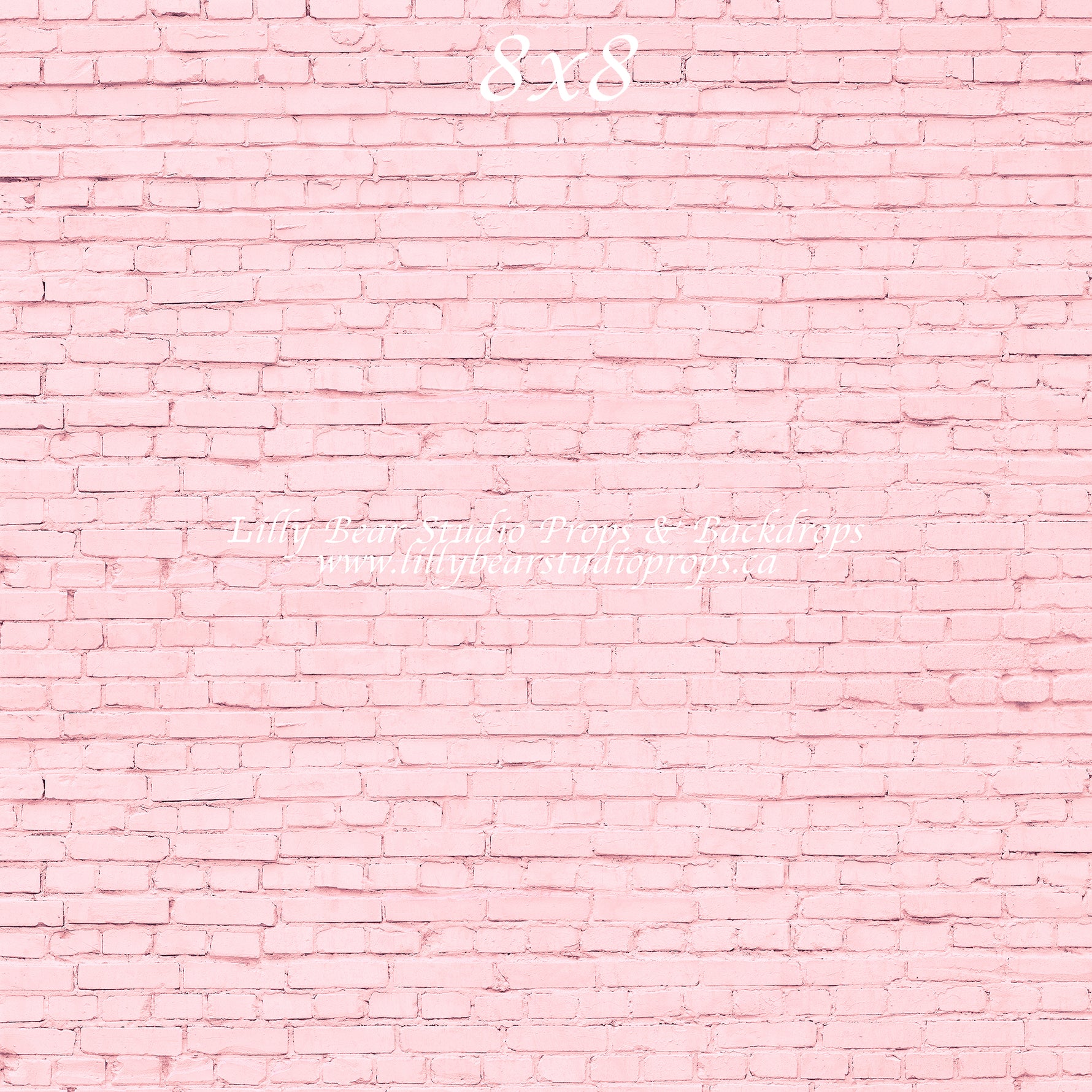 Pink Brick Wall by Lilly Bear Studio Props sold by Lilly Bear Studio Props, brick - FABRICS - girl - girls - pink - val