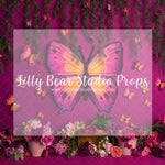 Pink Butterfly Conservatory - Lilly Bear Studio Props, bloom, butterflies, butterfly, butterfly colours, butterfly flowers, butterfly garden, butterfly pink, butterflyland, floral, flower, flowers, flowers vines, green, large flowers, pink butterfly, spring, spring floral, spring flowers, springtime