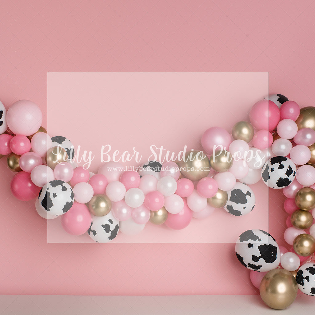 Pink Cowgirl Yeehaw by E Newton - Lilly Bear Studio Props, animal farm, cow boy balloons, cow pattern, cowgirl, farm, farm animals, farm garland, farm girl, farmer, farmer girl, girl farm, gold and pink, white gold and pink