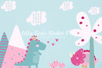 Pink Dinos - Lilly Bear Studio Props, dino, Dino-roars, dinosaur, dinosaurs, vintage, woodland, woodland animals
