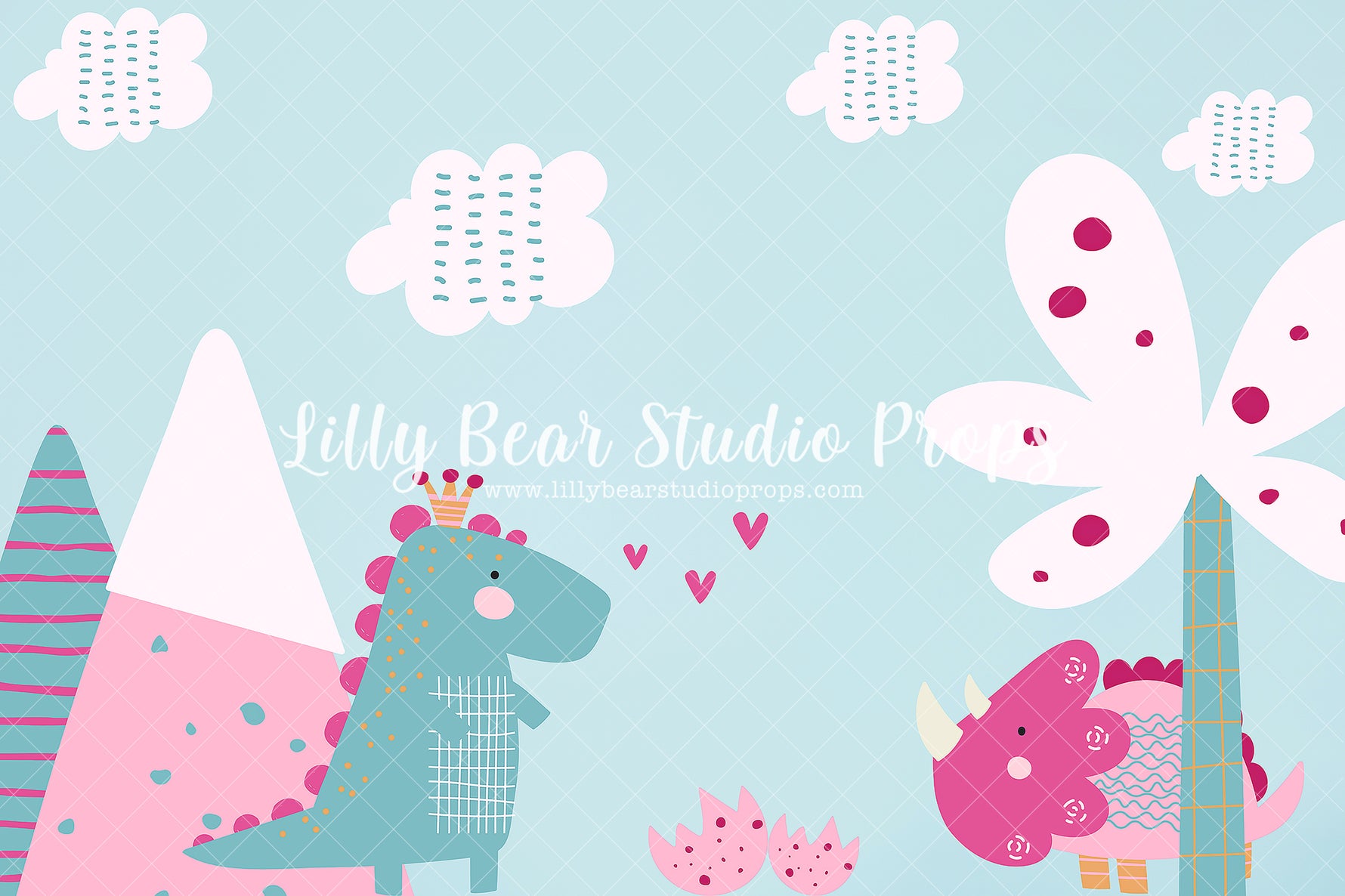 Pink Dinos - Lilly Bear Studio Props, dino, Dino-roars, dinosaur, dinosaurs, vintage, woodland, woodland animals