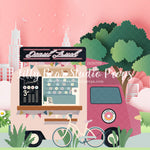 Pink Donut Truck - Lilly Bear Studio Props, boy cake smash, cake smash, chocolate donuts, donut, donut group up, donut growup, donut party, donut truck, donuts, pink donut truck, pink donuts, sprinkle donuts, truck, vintage truck