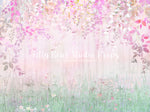 Pink Forest - Lilly Bear Studio Props, barn doors, barndoors, cottage doors, doors, floral, floral entry, floral wall, flowers, valentine, valentines, valentines day, white doors, wood doors