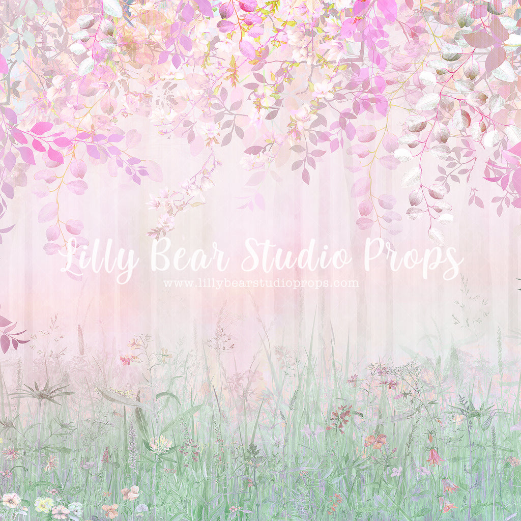 Pink Forest - Lilly Bear Studio Props, barn doors, barndoors, cottage doors, doors, floral, floral entry, floral wall, flowers, valentine, valentines, valentines day, white doors, wood doors