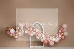 Pink Frilly Window - Lilly Bear Studio Props, boho, boho floral, boho ring, cream floral, moon, neutral balloons, one little peach, one sweet peach, peach, peach and gold, peach balloons, peaches & cream, peaches and cream, peachy