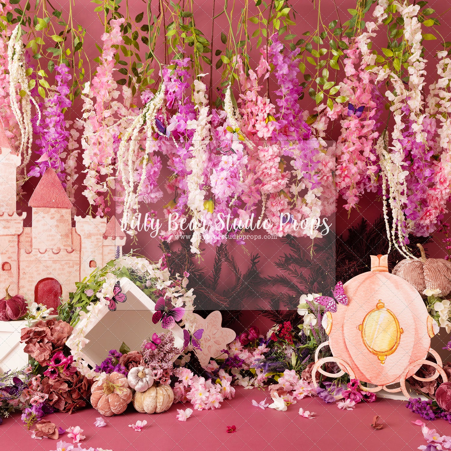 Pink Pumpkins and Carriage Castle
