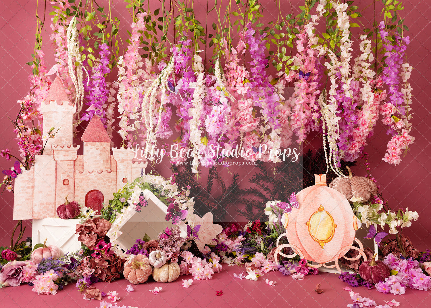 Pink Pumpkins and Carriage Castle