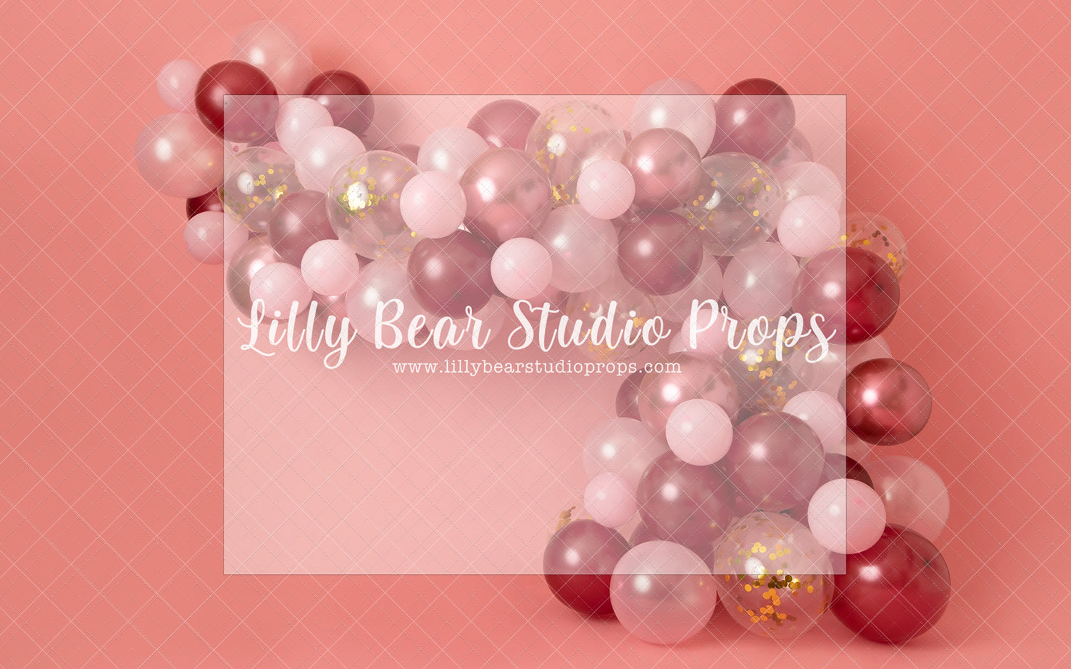 Pink Watermelon - Lilly Bear Studio Props, birthday, gold, gold balloon garland, gold balloons, gold confetti, gold confetti balloons, pink balloons, pink red and gold balloon garland, pink red and gold balloons, red balloons