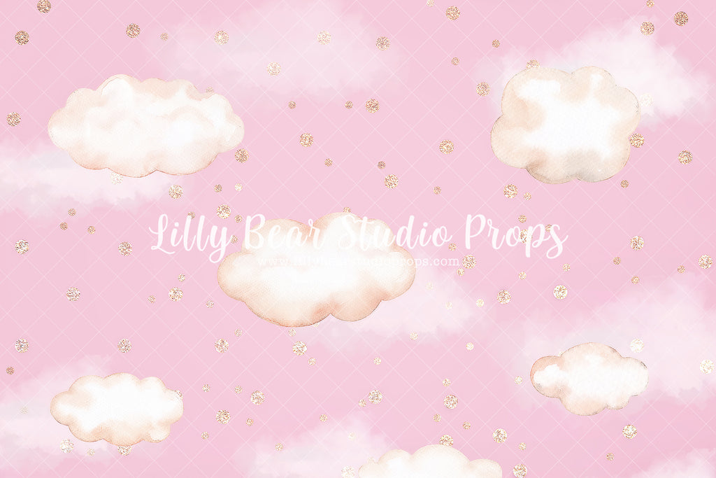 Pink Glitter Skies - Lilly Bear Studio Props, pink glitter sky, pink sky, sky