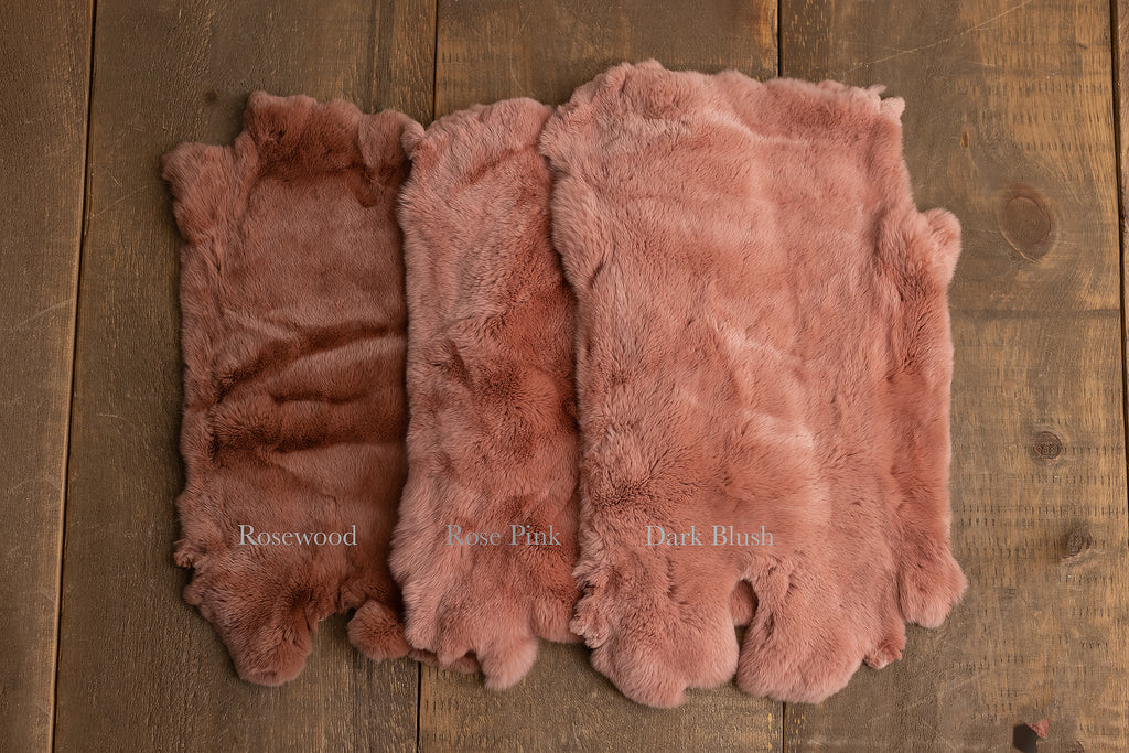 Dark Blush Rabbit Fur - Lilly Bear Studio Props, fur, layers, props, Rabbit Fur, sheepskin, stuffer