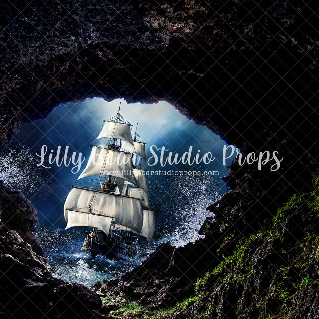 Pirate Cove - Lilly Bear Studio Props, captain hook, cave, cove, fabric, mermaid, ocean, ocean blue, ocean current, peter pan, pirate, pirate map, pirate ship, pirates, poly, sea, ship, under the sea, undersea, vinyl