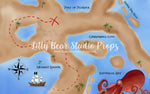 Pirate Map by Jessica Ruth Photography sold by Lilly Bear Studio Props, cave - compass - map - maps - mermaid lagoon
