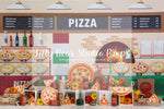 Pizza Hut - Lilly Bear Studio Props, italian, italian pizza, mamma mia, menu, mushroom, onion, peppers, pizza, pizza hut, pizza oven, pizza parlor, pizza pizza, pizza shop, pizza store, pizzaria, Wrinkle Free Fabric
