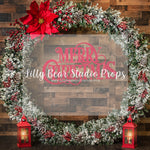 Pointsettia Wreath - Lilly Bear Studio Props, christmas, Cozy, Decorated, Festive, Giving, Holiday, Holy, Hopeful, Joyful, Merry, Peaceful, Peacful, Red & Green, Seasonal, Winter, Xmas, Yuletide