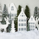 Polar Forest Friends - Lilly Bear Studio Props, arctic pines, christmas, christmas deer, christmas pine trees, christmas village, deer, evergreen trees, evergreens, holiday, holiday christmas, pine trees, silver winter, snow, snow village, snowflakes, snowy forest, snowy pine, snowy pine trees, snowy trees, village, white christmas, white holiday, white pine trees, white winter, winter, winter christmas, winter diamond
