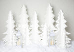 Polar Pines - Lilly Bear Studio Props, arctic pines, christmas, christmas village, evergreen trees, evergreens, holiday, holiday christmas, pine trees, silver winter, snow, snowflakes, snowy forest, snowy pine, snowy pine trees, snowy trees, village, white christmas, white forest, white holiday, white lanterns, white pines, white winter, winter, winter christmas, winter diamond