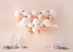 Polly's Pure Peach - Lilly Bear Studio Props, bird cage, bird cages, cake smash, floral pink, flowers, one little peach, one sweet peach, pastel, pastel balloon garland, pastel pink, peach, peach balloons, peach flower, peaches, pink and white balloons, pink floral, spring flowers, Sweet as a peach, white balloons