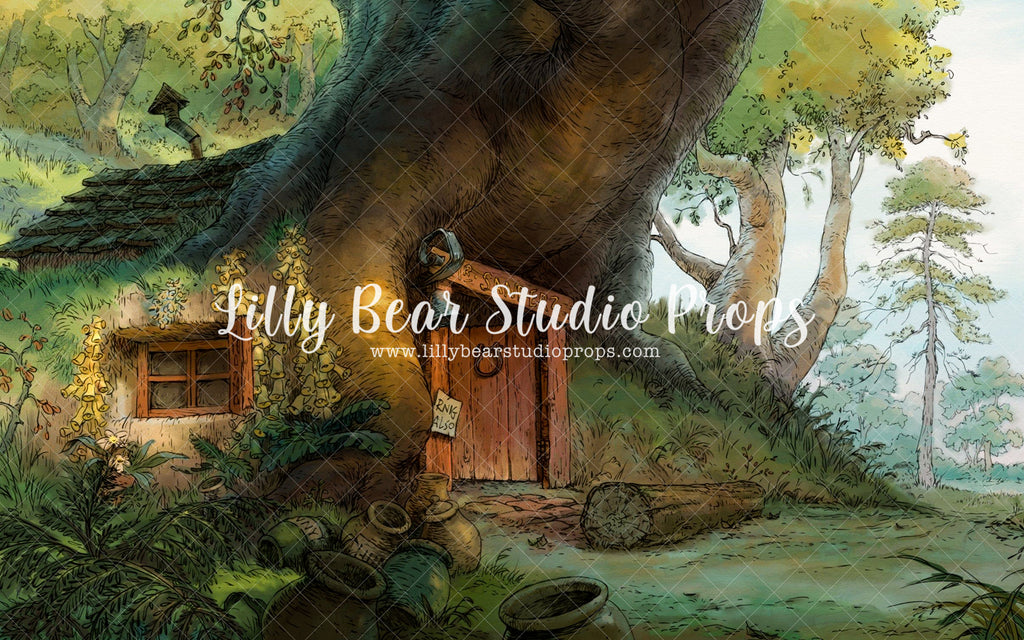 Pooh's Corner - Lilly Bear Studio Props, Christopher Robin, fabric, fairytale, forest, honey, honey bees, honey bucket, honey comb, honey comb nest, honey jar, honey pot, hundred acre wood, mr.sanders, piglet, poly, rabbit, roo, tigger, tree, tree house, vinyl, winnie, Winnie-The-Pooh