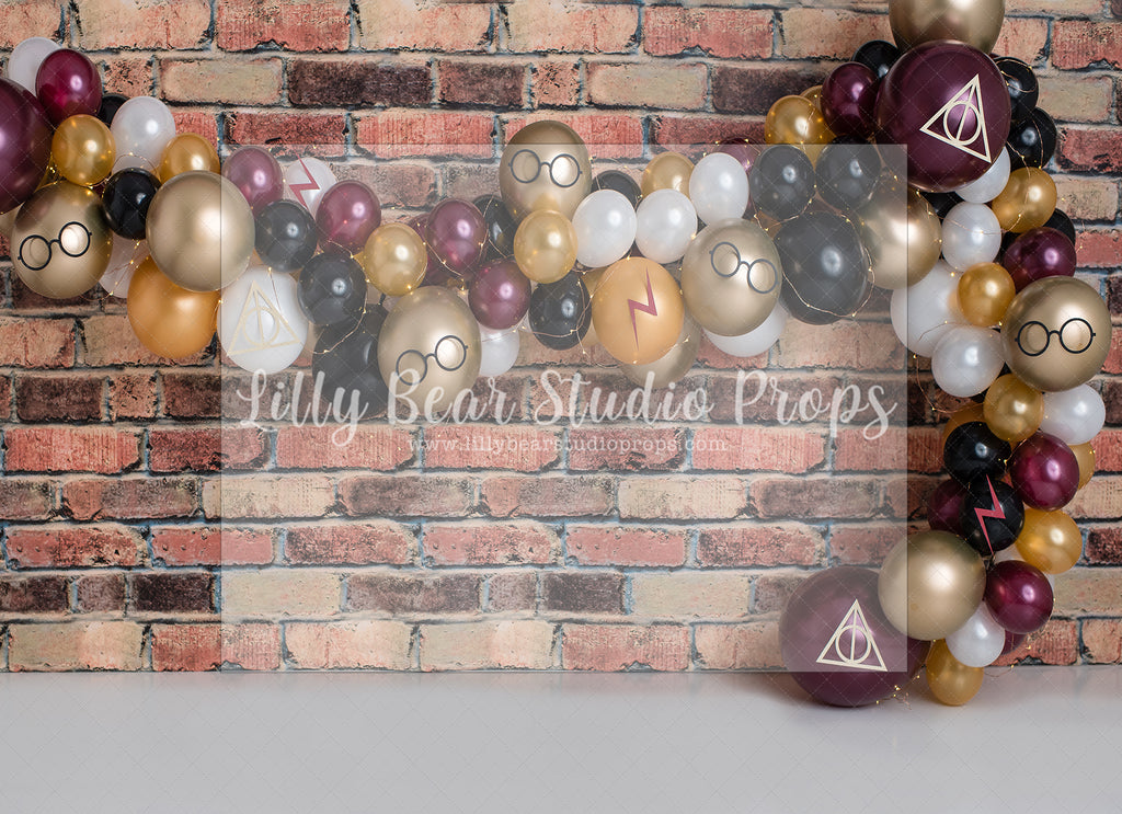Potter's Balloon Garland by E Newton - Lilly Bear Studio Props, brown balloons, harry potter, hogwarts, magic wizard, potter, wizard, wizard school, wizard's spells, wizardry