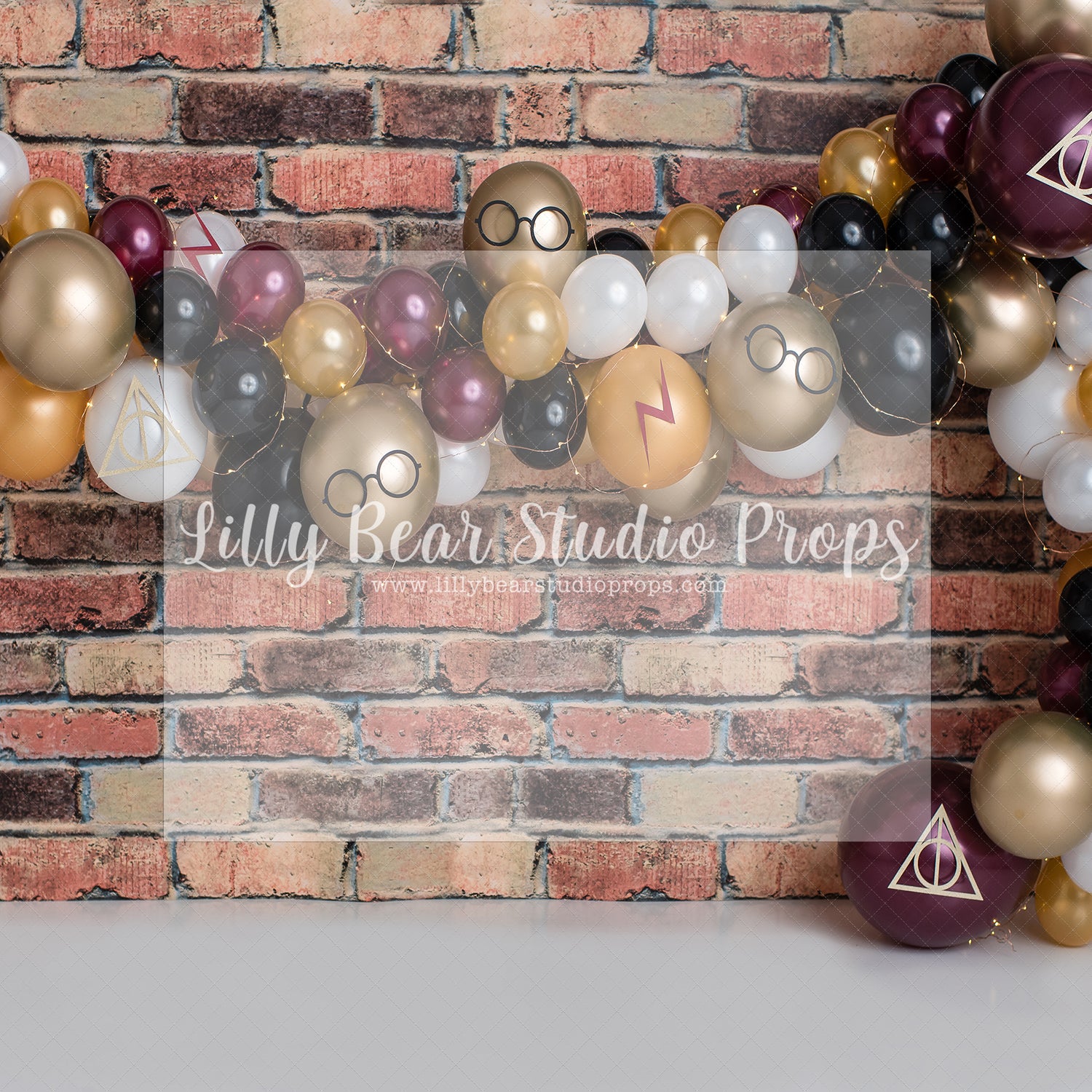 Potter's Balloon Garland by E Newton - Lilly Bear Studio Props, brown balloons, harry potter, hogwarts, magic wizard, potter, wizard, wizard school, wizard's spells, wizardry
