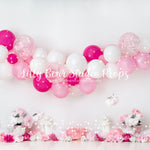 Pretty In Pink by Anything Goes Photography sold by Lilly Bear Studio Props, balloon - balloon garland - cake smash - F