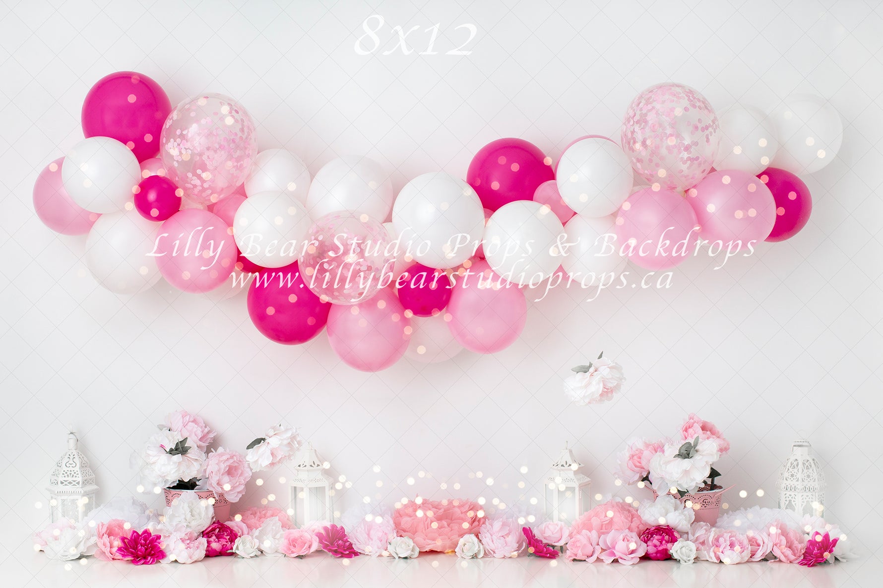 Pretty In Pink by Anything Goes Photography sold by Lilly Bear Studio Props, balloon - balloon garland - cake smash - F