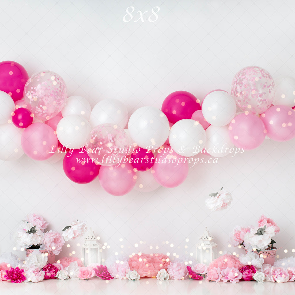 Pretty In Pink by Anything Goes Photography sold by Lilly Bear Studio Props, balloon - balloon garland - cake smash - F