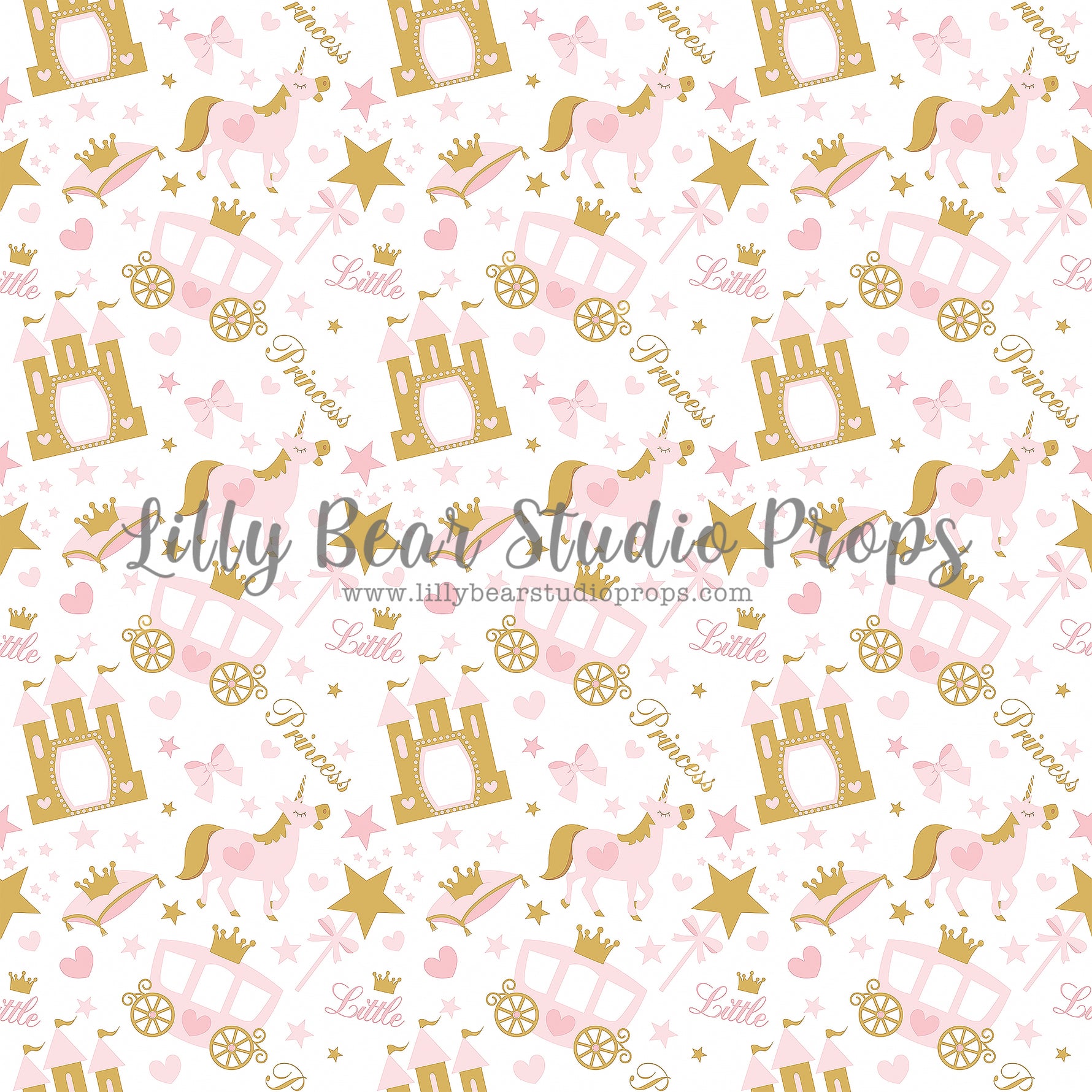 Pretty Little Princess by Lilly Bear Studio Props sold by Lilly Bear Studio Props, carriage - castle - FABRICS - girl