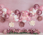 Pretty Pink Butterfly Garden by Daniella Photography sold by Lilly Bear Studio Props, balloon garland - birthday - butt