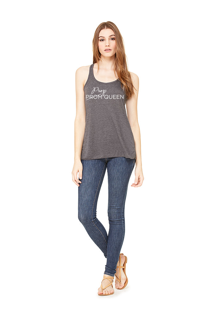 Prop Queen - Grey Flowy Racerback Tank by Lilly Bear Studio Props sold by Lilly Bear Studio Props, Black T-shirt - edit