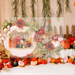Pumpkin Floral Princess - Lilly Bear Studio Props, Disney princess, fairy princess, fall, fall flowers, fall princess, little princess, orange flowers, pretty little princess, pretty princess, princess, princess cake smash, princess carriage, princess castle, princess party, princesses, pumpkins, red sunflowers, sunflower, sunflower fence, sunflower garden, sunflowers